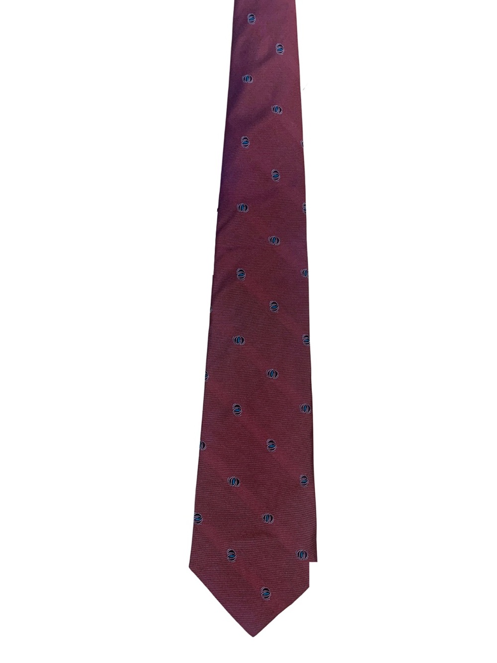 Christian Dior Burgundy Red Silk Dot Print Tie Quiet Luxury Preppy Classic Luxe